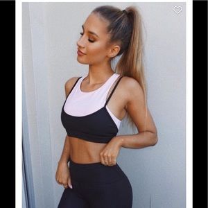 Sarahs day x WFA Sezzy Luxe Sports Bra Black/Pink